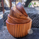 wooden sauce bowl